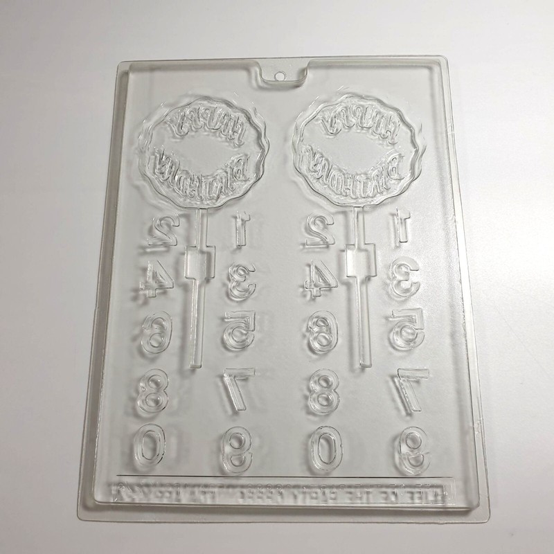 Vintage Candy Mold Birthday Sucker Mini 3 Inch Holiday Polymer Clay Fondant gallery