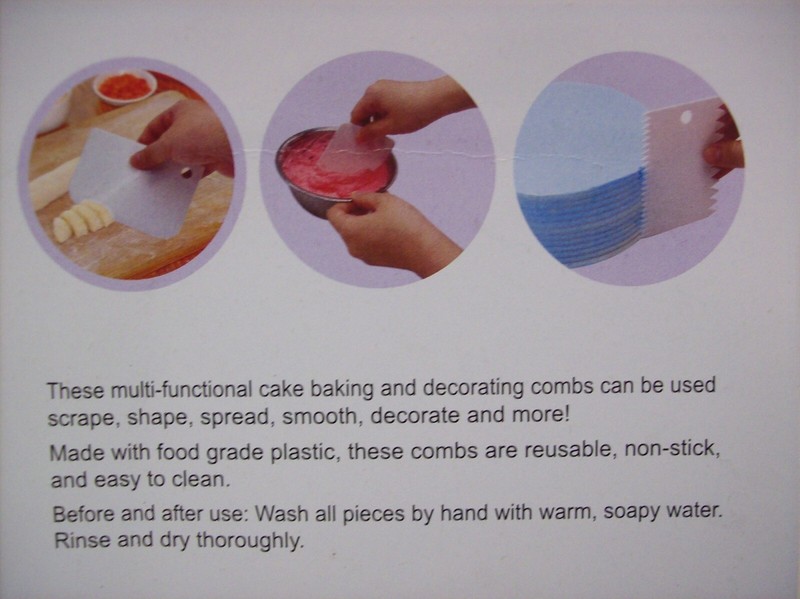 Icing Smoother and Texturizer Comb Set-3 Piece - NEW/Sealed gallery