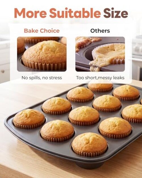 Non-stick 200pcs Standard Cupcake Liners for Baking, Natural, Food Unbleached gallery
