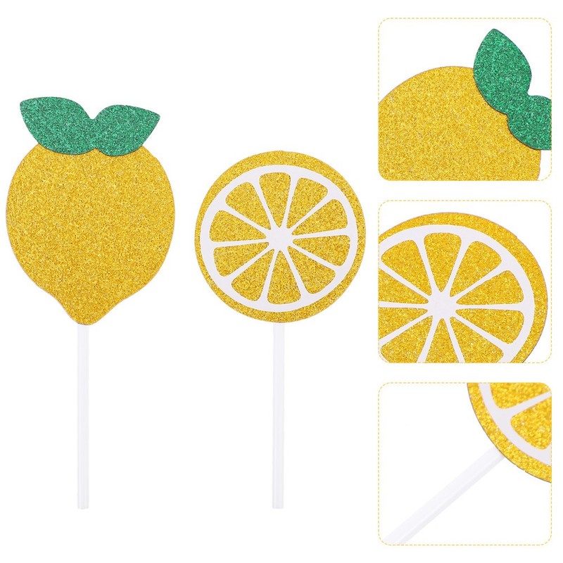 24pcs Cupcake Topper Yellow Birthday Party Decorations gallery
