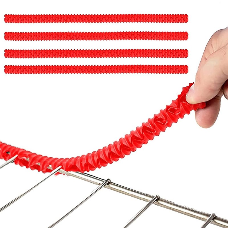 SDTC Tech 4-pack Silicone Oven Rack Shields 14 Inch Heat Resistant Guard Red