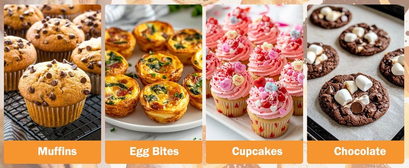 2 Packs Jumbo Muffin Pan, Premium Carbon Steel 6-Cup Cupcake Pan, with 80Pcs gallery