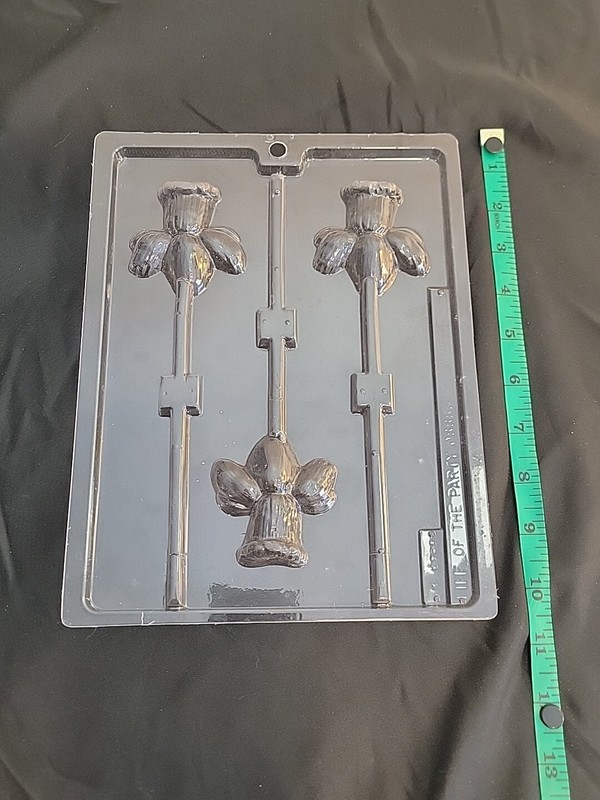 Easter Daffodils Spring Flowers Love Chocolate Candy Lollipop Plastic Mold