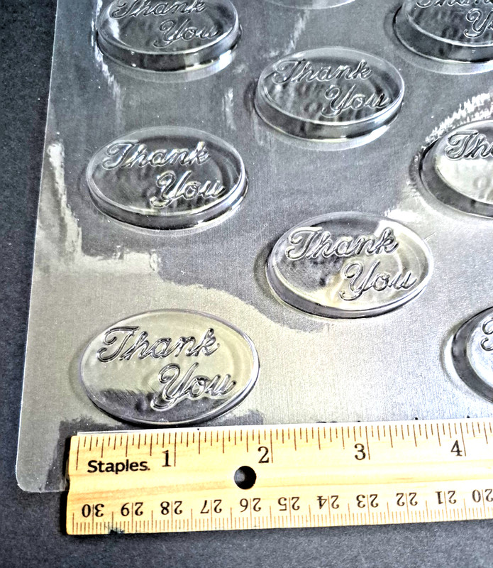 Thank You Chocolate Candy Clear Plastic Vintage Mold with Melting Instructions gallery