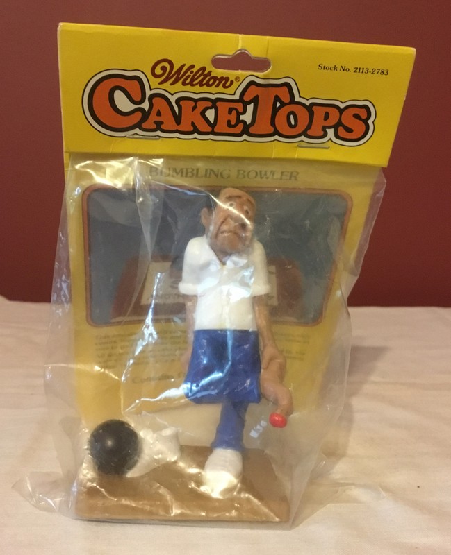 Vintage 1983 Wilton “Bumbling Bowler” Cake Topper New Made in Hong Kong