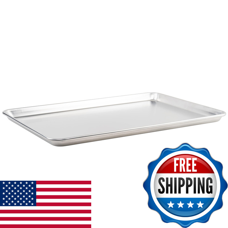 Winco Commercial-Grade Aluminum Sheet Pan 18 Gauge 2/3 Size Alxp-2216H