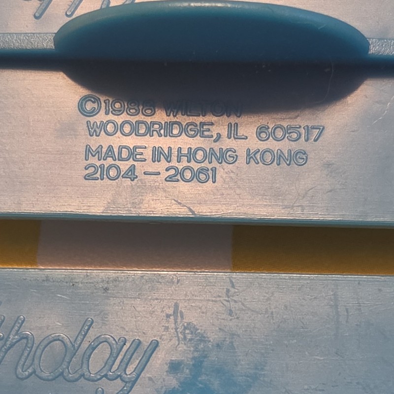 1988 Wilton Plastic Script Message Cake Embossing Decorating Fondant Stamps 6pcs gallery