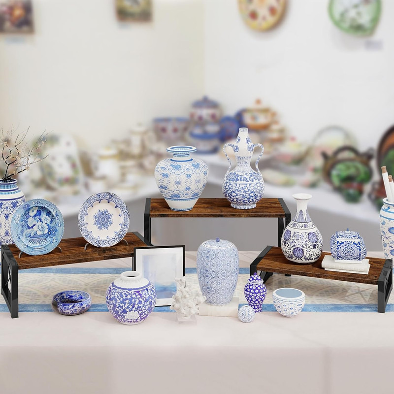 3 Tier Cupcake Stand & Wood Display Risers, Dessert Stands for Cup Cake or Food, gallery