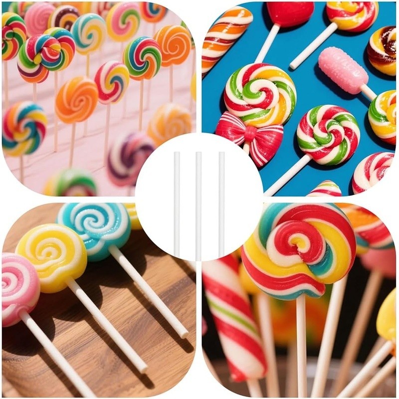 100 Lollipop Sticks Cake Pops DIY Desserts Party Supplies Safe Quality Paper New gallery