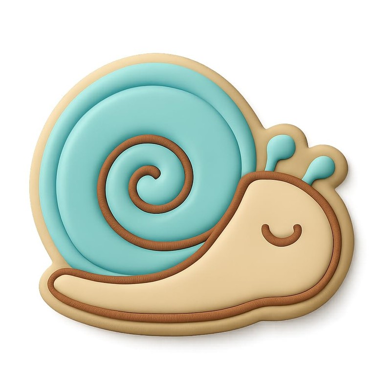 Curled Snail Cookie Cutter & Stamp – 4×3.2 Fun Kitchen Baking