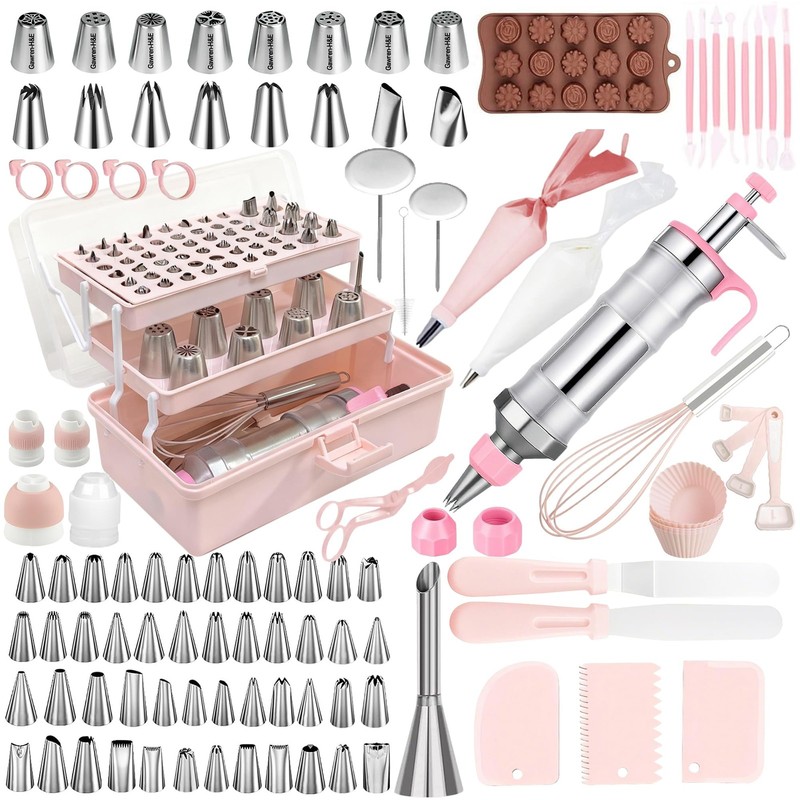 208 PCS Cake Decorating Kit,Baking Supplies with Dessert Decorating Set,Stora... gallery