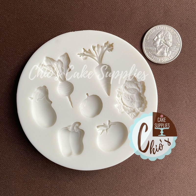Veggies Themed Silicone Mold, 7 cavities gallery