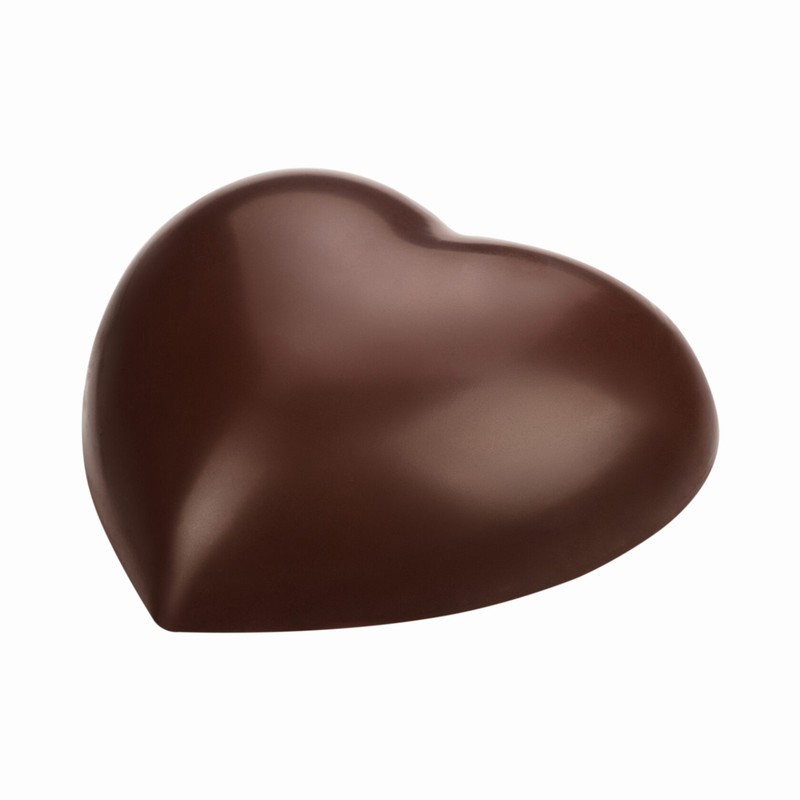 Mold for chocolate "Hearts convex Large 9cm." plastic mold for confectioners gallery