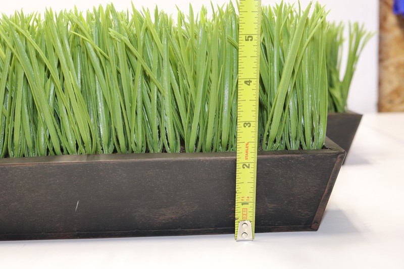 6x 6x13" Faux Fake Plastic Grass In Rectangular Planter Artificial Silk Plant gallery