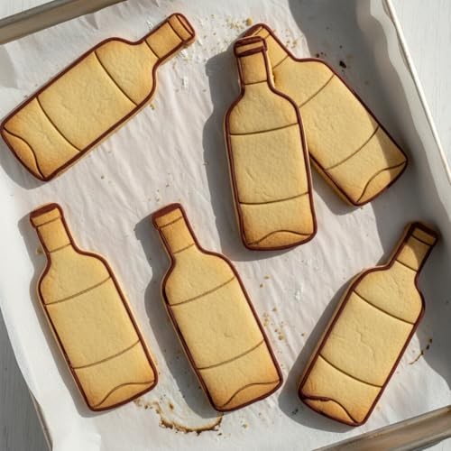 Set of 2 Wine Glass and Bottle Cookie Cutters – Wine Lover Fondant Cutters gallery