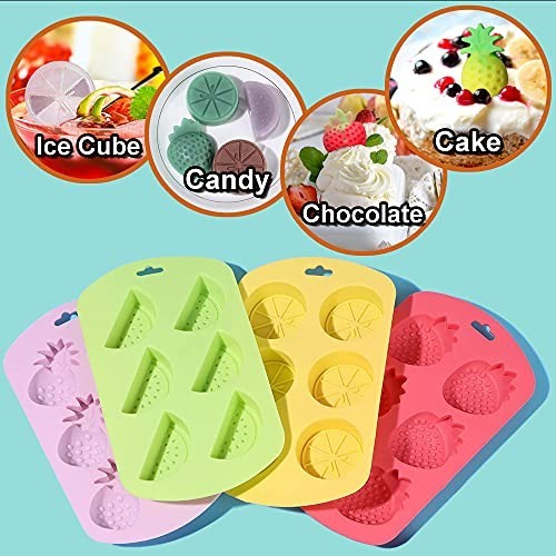 Fruit Shape Baking Molds Set - Pineapple, Lemon, Watermelon, Strawberry - 4 Pack gallery
