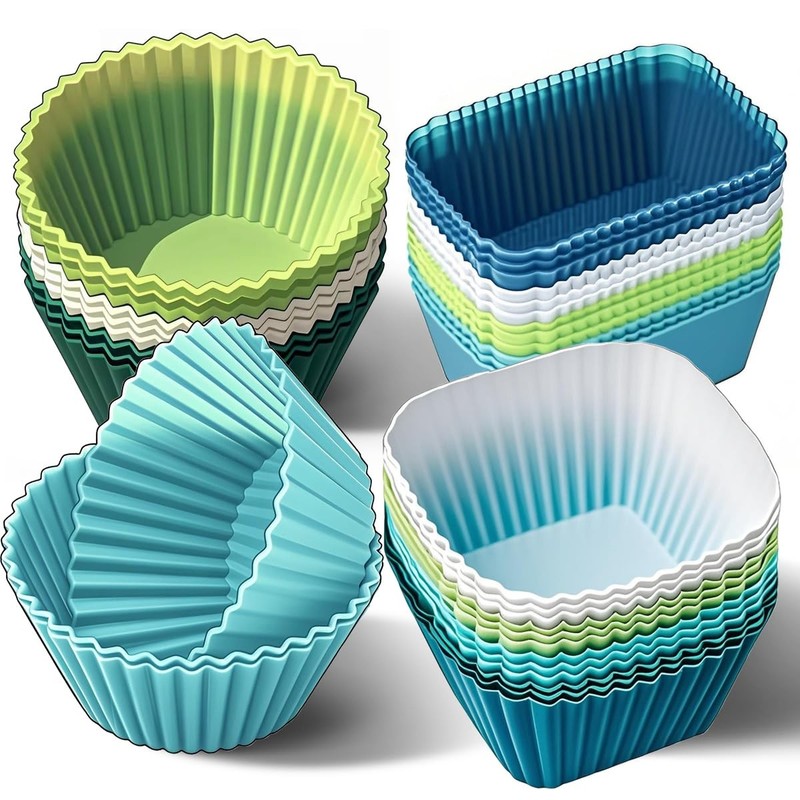 Silicone Cupcake Liners, Upgrades 36 Pack Standard, Soft Colors of 36