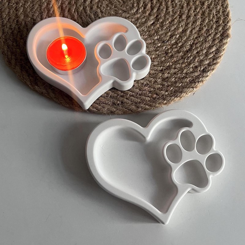 Big Paw Print Silicone Mould For Resin Casting Candle Making Craft Mold Supplies gallery