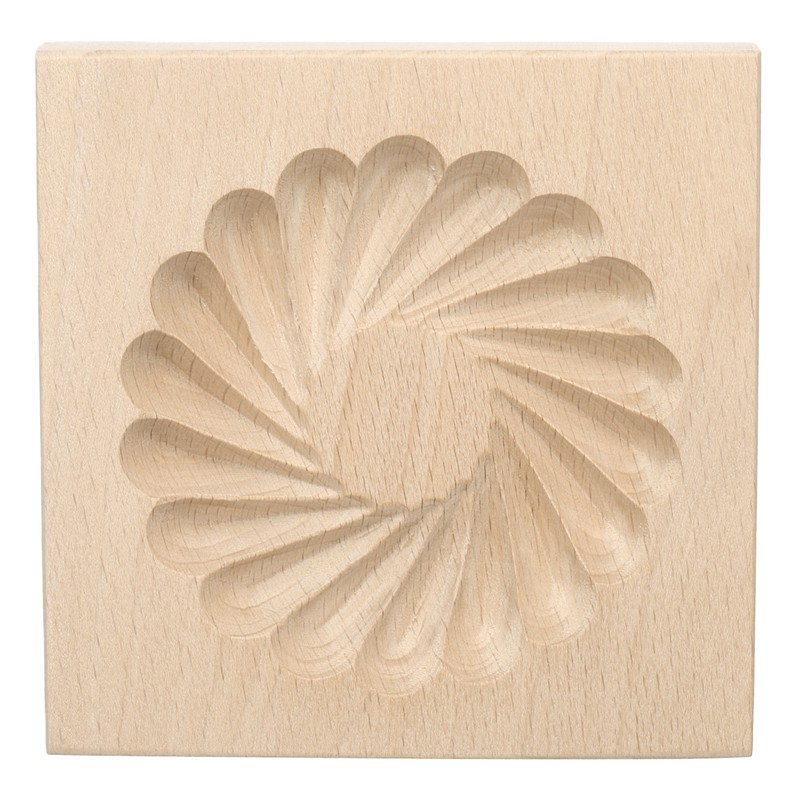 Wooden Cookie Mould 3.94″ x 3.94″ Wooden Cookie Biscuit Mould Sandwich Carved
