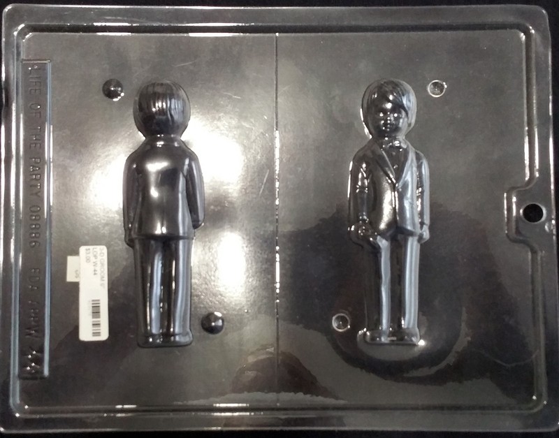 Wedding 3-D Groom 6″ Groomsman Ring Bearer Chocolate Plastic Candy Mold LOP W-44