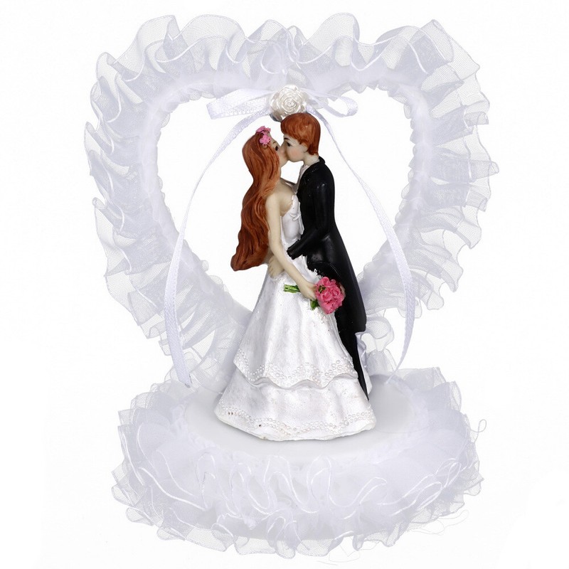 1PC Wedding Layout Prop Cake Dessert Table Decor Heart Shape Bride Groom Craft