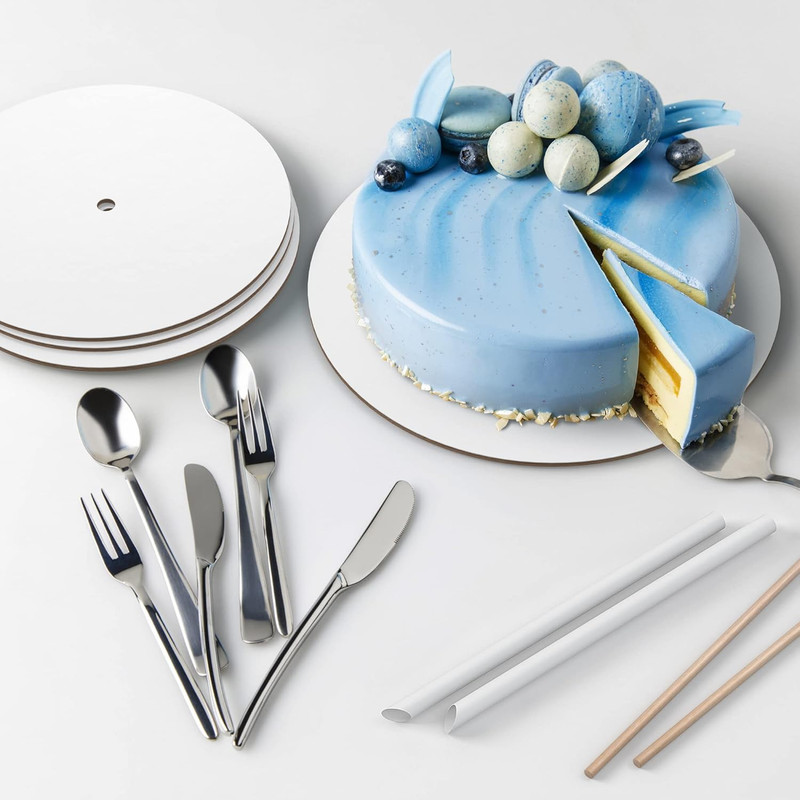 Blushore Cake Boards Tiering Kit - Cake Board 10 Inch, 8 Inch, and 6 Inch (5 Pie gallery