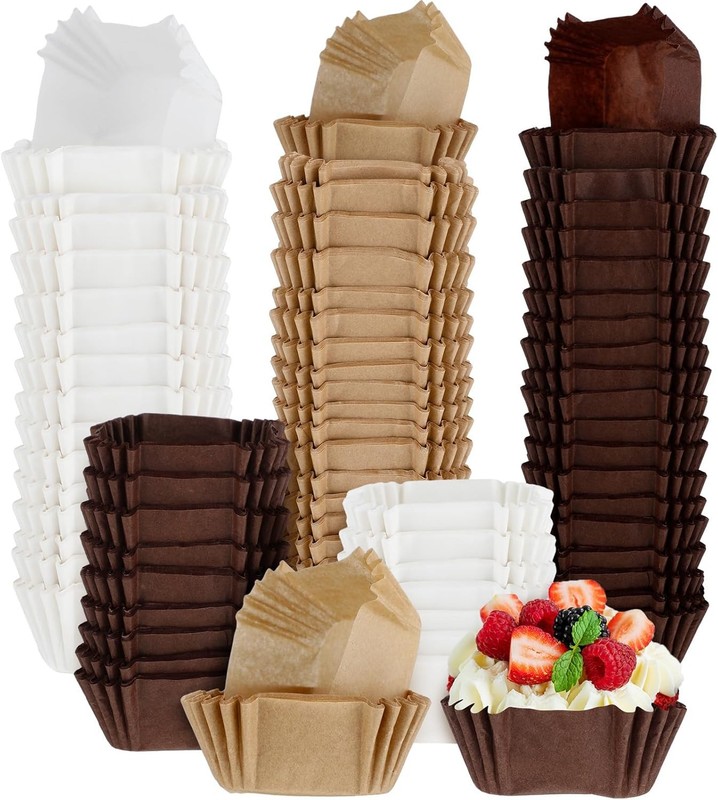 900 Pcs Square Cupcake Liners Bulk Disposable Brownie Baking Cups Pan Liners