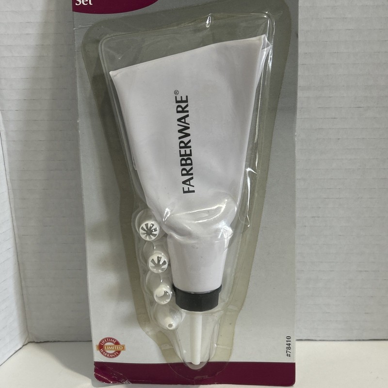Farberware Cake Decorating Icing Piping Bag Set - Reusable Bag with 4 Tips NEW gallery