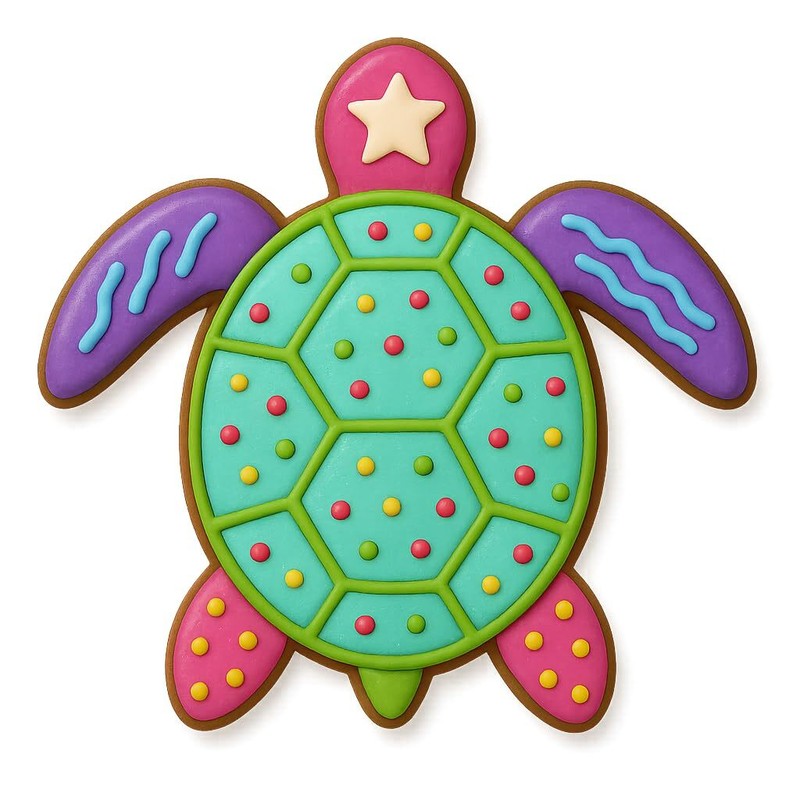 Sea Turtle Cookie Cutter & Stamp - 4x3.96"(Random Color) gallery