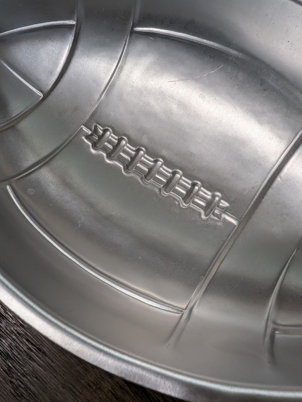 Vtg Wilton Football Cake Pan Mold Form Pan #2105-6504 Year 1990 gallery