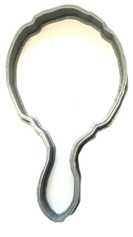 HAND HELD MIRROR BATHROOM ESSENTIAL GIRL LADY BEAUTY COOKIE CUTTER USA PR2437