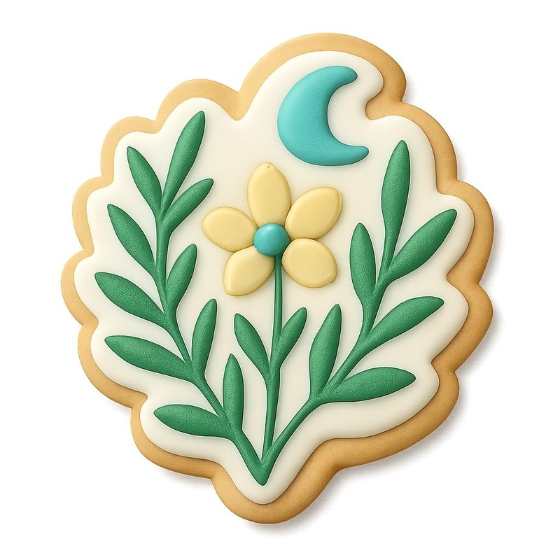 Botanical Boho Cookie Cutter & Stamp, Fondant & Clay - 4x3.5 gallery