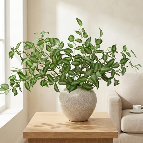 5PCSery Stems for Vases, 32.7 inch Artificial Eucalyptus Fake Leaves Green gallery