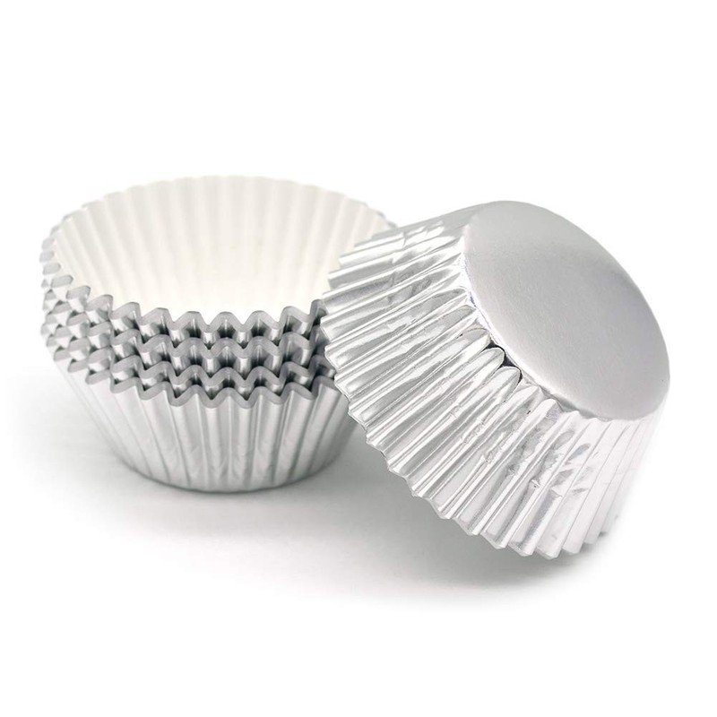 Standard Silver Foil Cupcake Liners Muffin Baking Cups for Party and More, 10 gallery