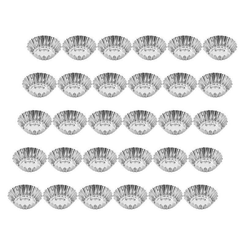 30pcs Mini Tart Pans: Stainless Steel Tartlet Molds - Reusable Baking Cups - gallery
