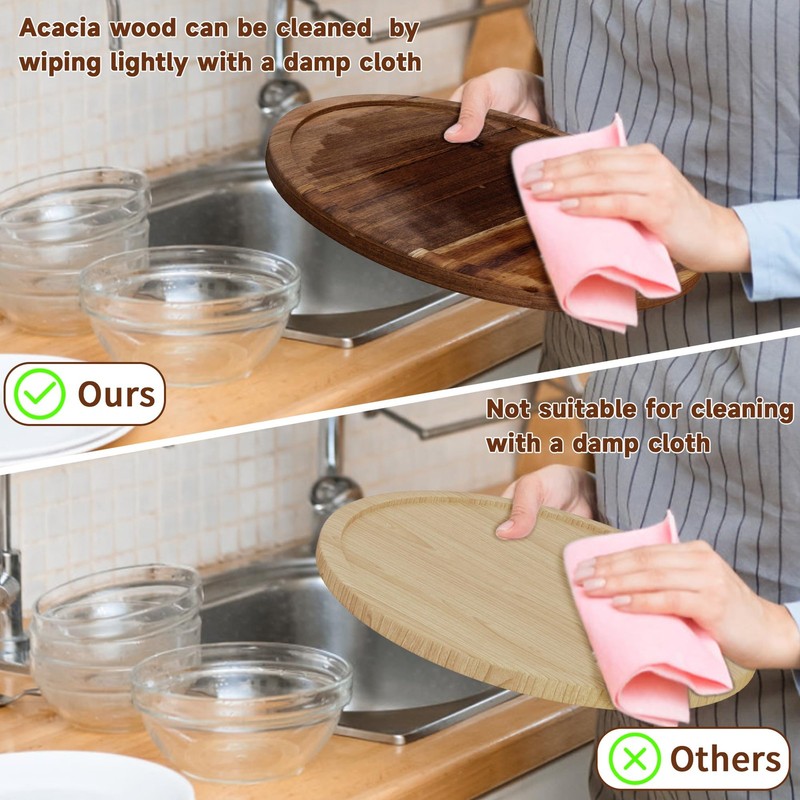 6 Pcs Acacia Cake Stand Set, Wood Dessert Table Display Set,1 Pcs 3 Tire Cupc... gallery