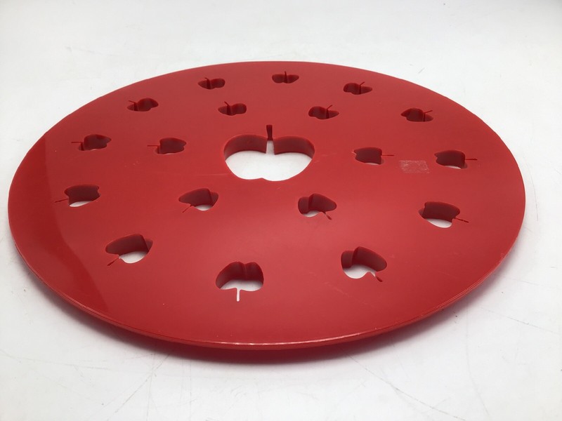 Fox Run Pie Top Cutter Apple Red Plastic 9.5" Press Mold Shape Steam Vent Baking gallery