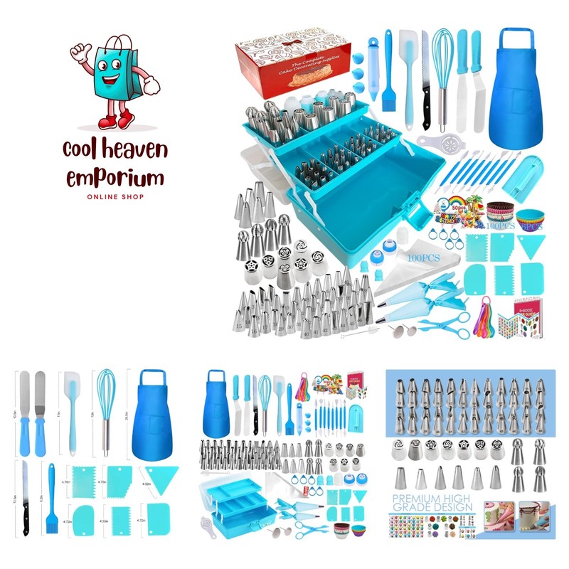 Professional 368-Pc Cake Decorating Kit – Ideal for Cookies, Cupcakes & More