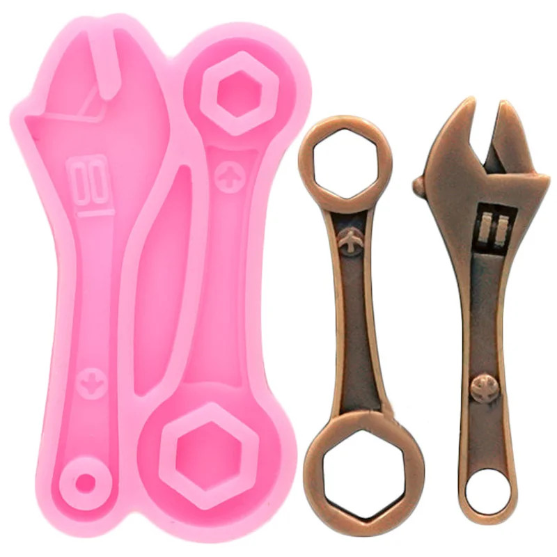 Repair Tools Spanner Silicone Mold Fondant Cake Decorating Chocolate Resin Mold