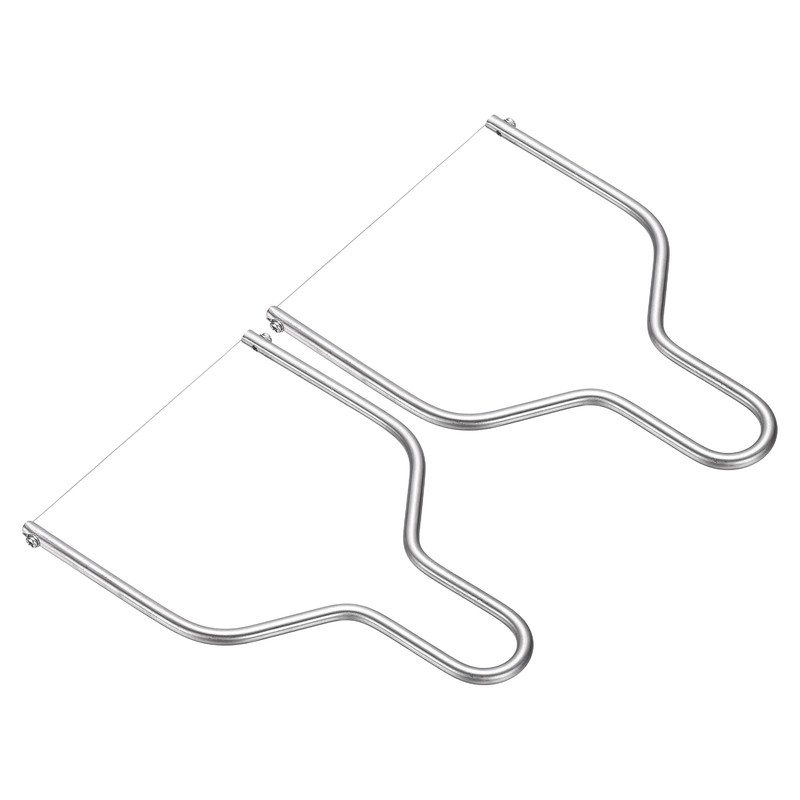 2Pcs Cheese Slicer with Wire 7" x 5" Cheese Butter Cutter Tool, Silver