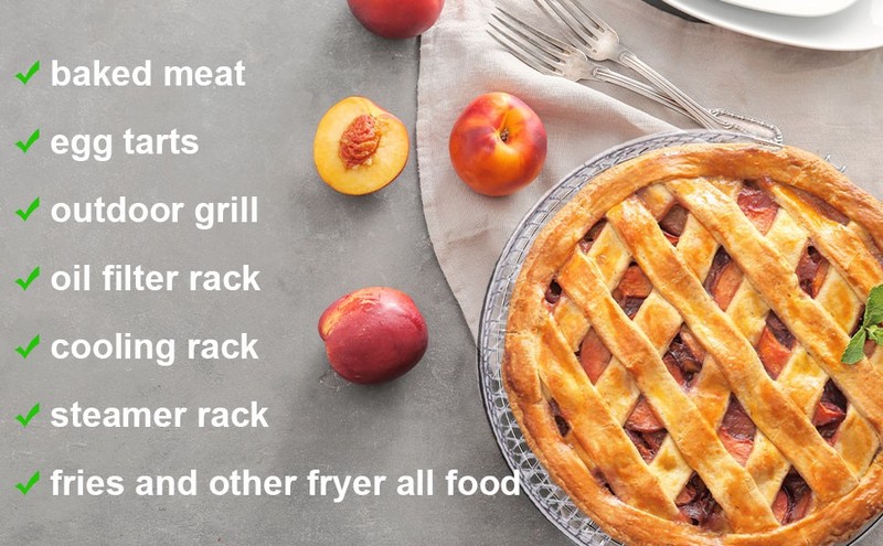 8 inch Air Fryer Racks, Air Fryer Universal Accessories, Baking Rack,Round gallery