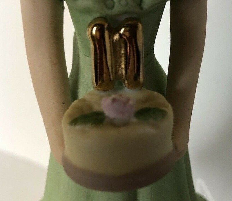 AGE 11 GROWING UP BIRTHDAY GIRL Figurine Lite Brown Hair Cake Topper Enesco 1982 gallery