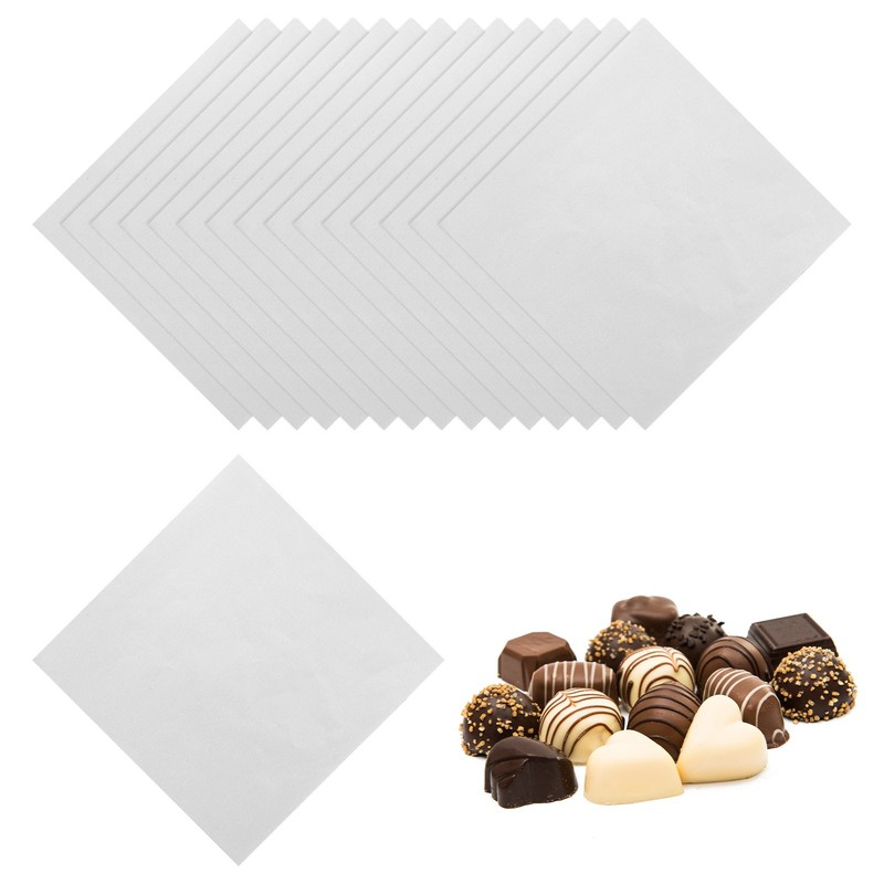 200 Pcs Candy Foil Wrappers, 4.7 x 4.7″ Chocolate Wrappers, Silver