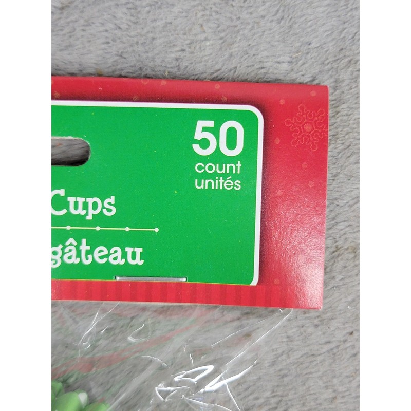 Greenbrier International Christmas Baking Cups 100ct Holiday Tree Candy Cane Red gallery