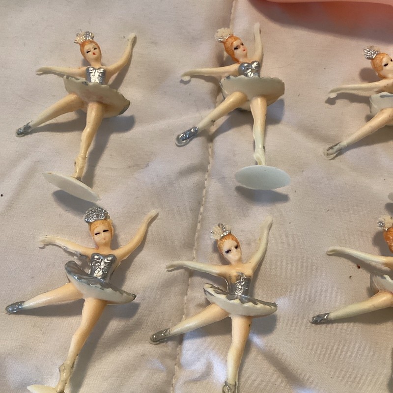 Vintage 1960’s Lot Of Ballerina Cake Toppers For Cake Decorating gallery
