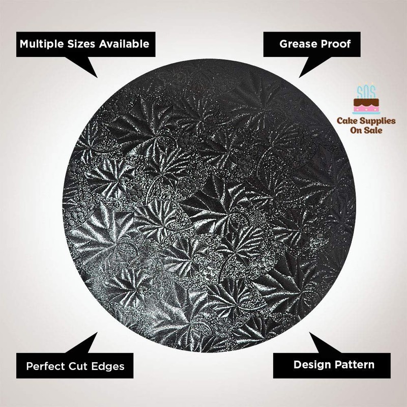1 Pack 12 Inch Black Round Sturdy Cake Board Drums, 1/2 Thick Display Base Kit gallery