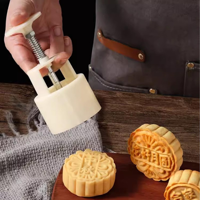 6Pcs 75g mooncake mould set with character pattern Mid-Autumn Festival DIY ha... gallery