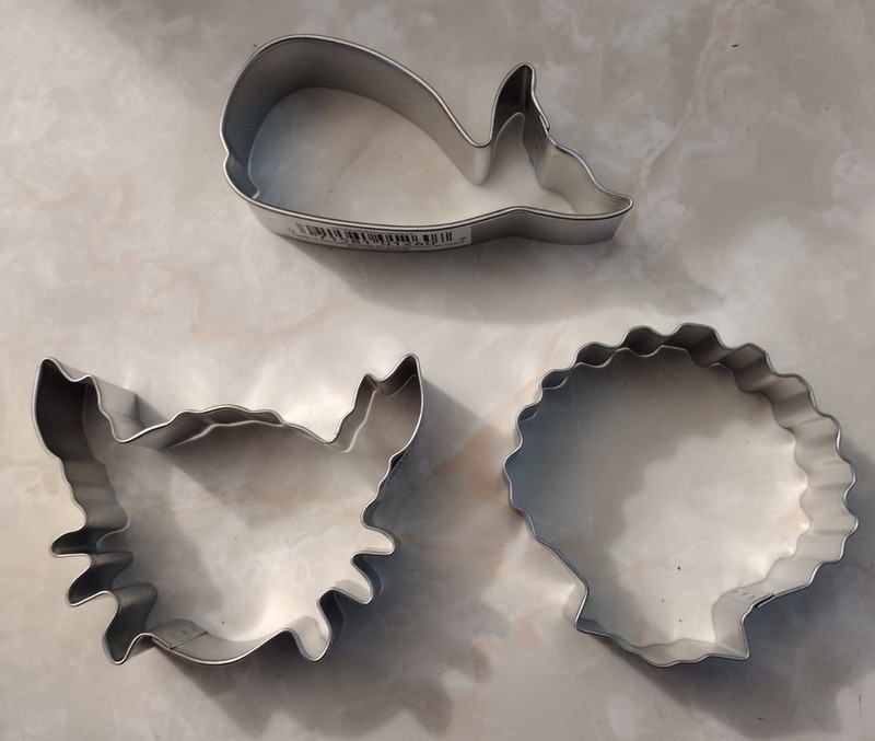 Crab Whale Clam Shell Cookie Cutter Set 3 pc Beach Seaside Wedding Party