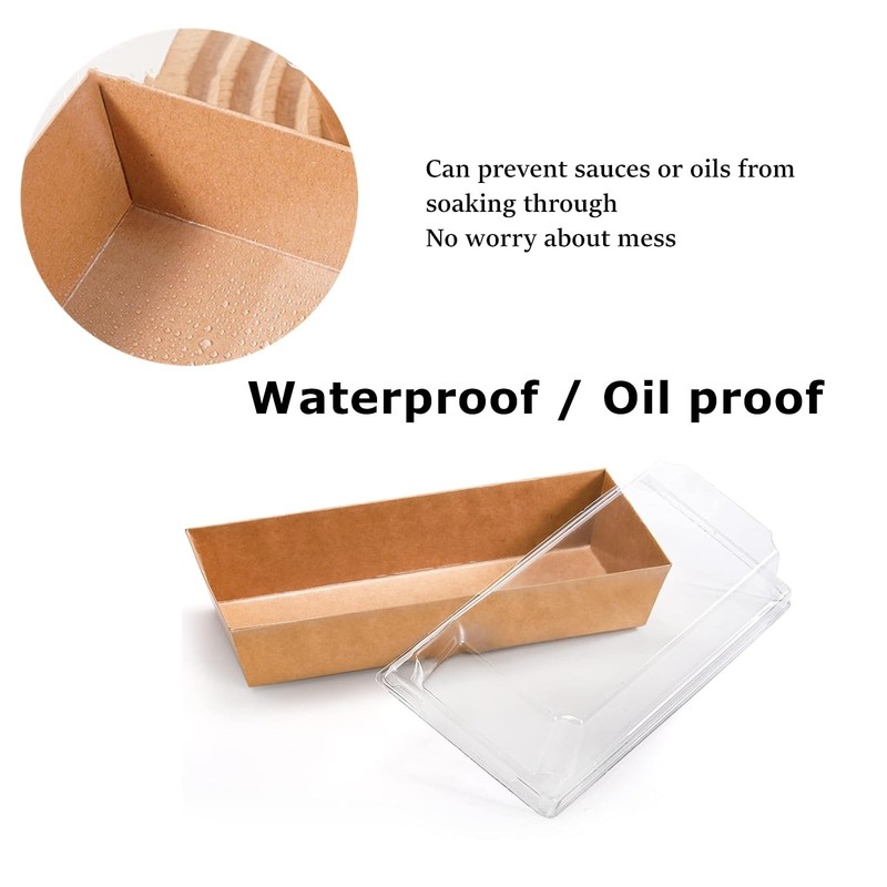 100 Pack Disposable Sandwich Boxes, Paper Charcuterie Boxes with Clear Lids, ... gallery