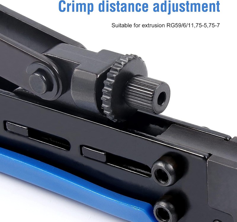 Coax Compression Tool - Coax Crimper and RG6 Coaxial Crimper for RG6, RG59 gallery
